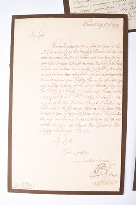 Lot 200 - BOARD OF TRADE LETTERS, 1706–1711