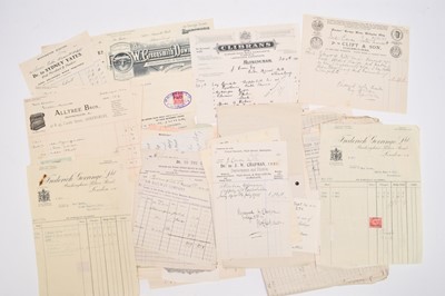 Lot 70 - EPHEMERA. EATON MASCOTT HALL, Berrington, Shropshire. Over 300 invoices and bills c1900-19 (box)