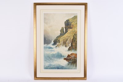 Lot 668 - Arthur Suker (1857-1940) Pair of Cornish Coastal Watercolours