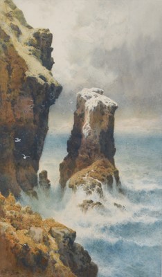 Lot 668 - Arthur Suker (1857-1940) Pair of Cornish Coastal Watercolours