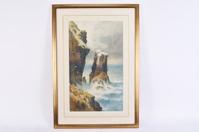 Lot 668 - Arthur Suker (1857-1940) Pair of Cornish Coastal Watercolours