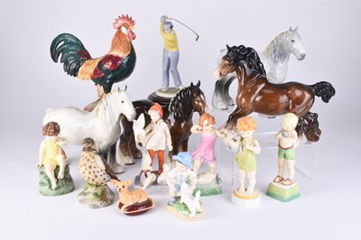 Lot 549 - Figures including Beswick and Royal Worcester