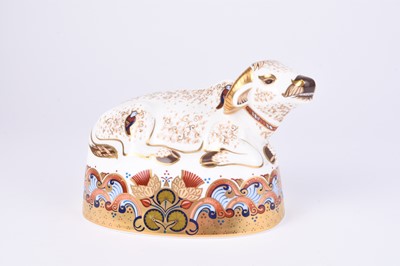 Lot 575 - Royal Crown Derby imari paperweight model of a Water Buffalo