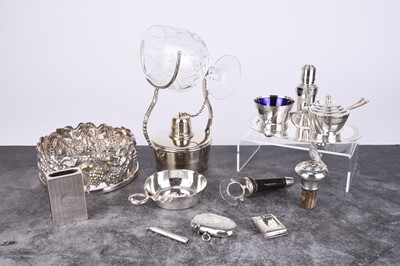 Lot 20 - A collection of silver and plated wares