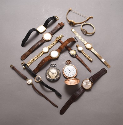 Lot 322 - A group of lady's and gentleman's wristwatches and two pocket watches