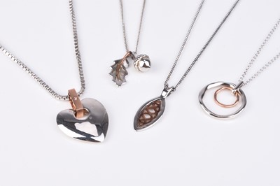 Lot 85 - Four Clogau silver pendants on chains