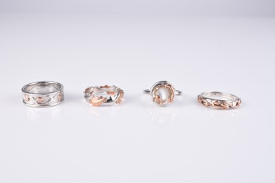 Lot 47 - Four silver Clogau rings