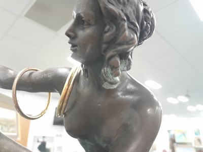 Lot 233 - After J.R. Colinet, an art deco style bronze figure of a hoop dancer