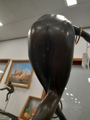 Lot 233 - After J.R. Colinet, an art deco style bronze figure of a hoop dancer