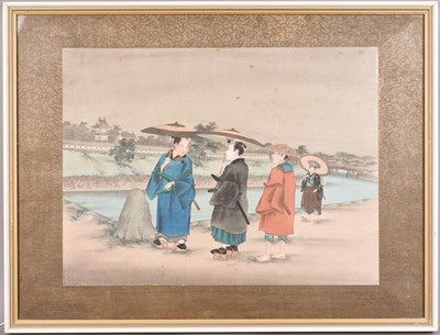 Lot 239 - A collection of Japanese paintings and prints, Meiji/Taisho era