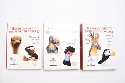 Lot 44 - HANDBOOK OF BIRDS OF THE WORLD. Fine copies in dust wrappers (8) (2 boxes)