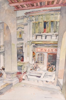 Lot 97 - Tan Choon Ghee (1930-2010) Three Street Scenes