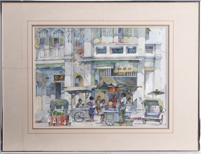 Lot 97 - Tan Choon Ghee (1930-2010) Three Street Scenes