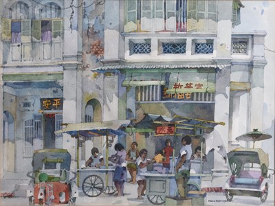 Lot 97 - Tan Choon Ghee (1930-2010) Three Street Scenes