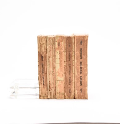 Lot 33 - WISDEN CRICKETERS' ALMANACK for 1889, 1890, 1891, 1893 and 1906