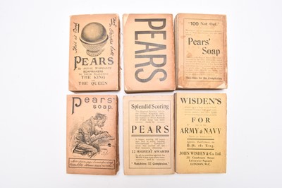 Lot 34 - WISDEN CRICKETERS' ALMANACK 1904, 1905, 1907, 1908, 1912, 1915. Original wrappers