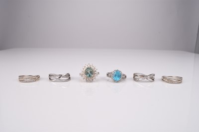 Lot 155 - Six stone set rings