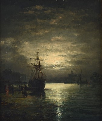 Lot William Anslow Thornley (act.1858-1898) Moonlit River Scene