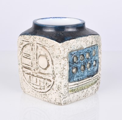 Lot 547 - A small Troika square-sided vase by Teo Bernatowitz, circa 1974