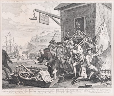 Lot 280 - After William Hogarth (1697-1764) France and England - The Invasion