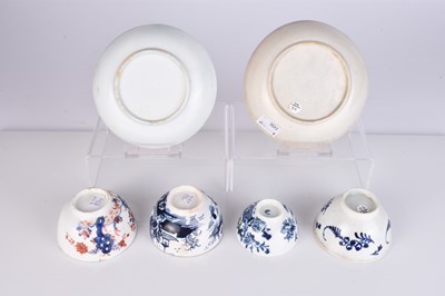 Lot 456 - A small group of Lowestoft and Liverpool porcelain, 18th century