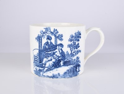 Lot 427 - A Caughley 'La Peche / Le Promenade Chinoise' mug, circa 1780