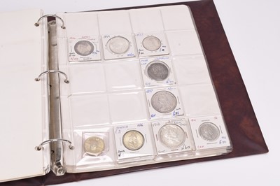 Lot 213 - A red coin album containing large collection of UK and USA