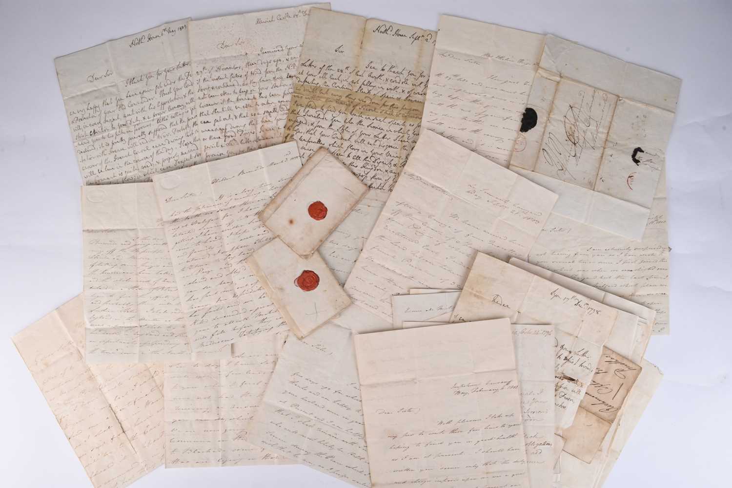 Lot 201 - ROYAL NAVY - Good archive of correspondence with Napoleonic and United States war interest.