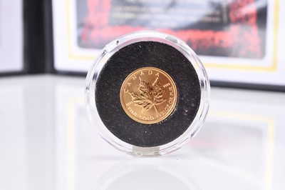 Lot 204 - Canada, George V gold five dollars dated 1912 and Elizabeth II gold one dollar together with