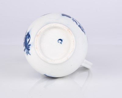 Lot 451 - Caughley 'Three Flowers and Butterfly' sparrow beak milk jug, circa 1785