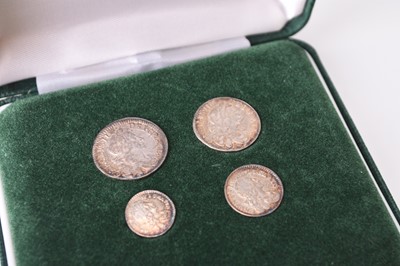 Lot 211 - Charles II Maundy set dated 1683 within fitted case "Imperial Coins - London"