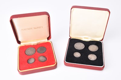 Lot 215 - George III two Maundy sets dated 1795 and 1818