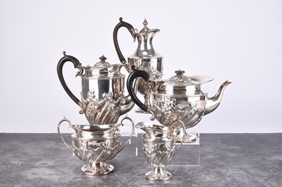 Lot 11 - A Victorian five piece silver tea and coffee service