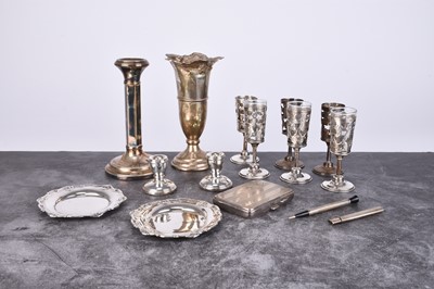 Lot 323 - A small collection of silver and white metal