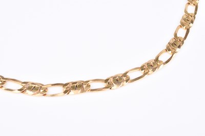 Lot 192 - A 9ct gold faceted curb link chain necklace