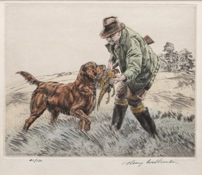 Lot 2 - Henry Wilkinson (1921-2011) A Collection of five gun dog etchings