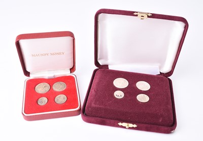 Lot 226 - Elizabeth II, two Maundy sets dated 1953 and 2003 (Gloucester Cathedral) within fitted cases.