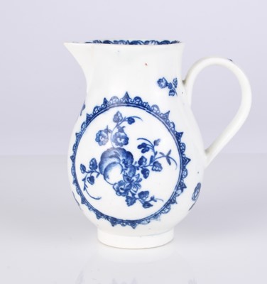 Lot 445 - Caughley 'Fruit and Wreath' sparrow beak milk jug, circa 1778-88