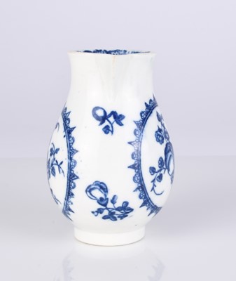 Lot 445 - Caughley 'Fruit and Wreath' sparrow beak milk jug, circa 1778-88