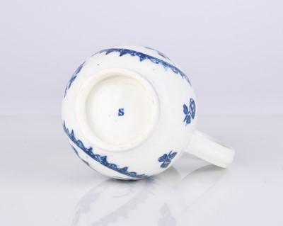Lot 445 - Caughley 'Fruit and Wreath' sparrow beak milk jug, circa 1778-88