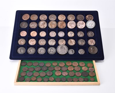 Lot 258 - A collection of UK copper and bronze coinage from George II to Elizabeth II comprising