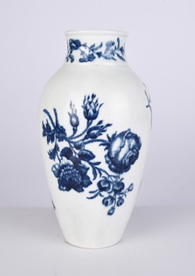 Lot Worcester 'Natural Sprays' vase, circa 1775