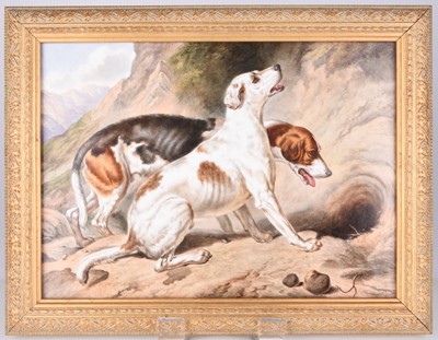 Lot 504 - An English porcelain plaque painted by Robert F. Perling, 19th century