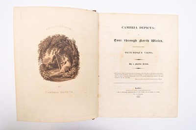 Lot 65 - PUGH, Edward, Cambria Depicta: A Tour Through North Wales, illustrated with picturesque views. 4to 1816.
