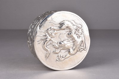 Lot 117 - A Chinese silver box and cover by Wang Hing