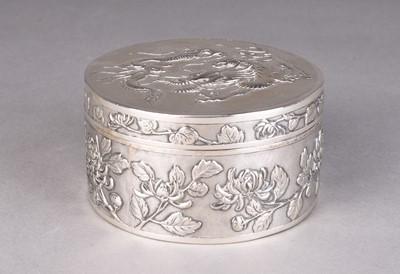Lot 117 - A Chinese silver box and cover by Wang Hing
