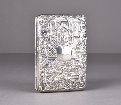 Lot 118 - A Chinese silver cigarette case, 19th century