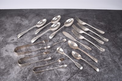 Lot 13 - A collection of silver flatware