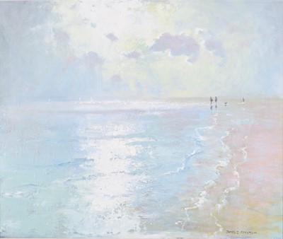 Lot 692 - James D Preston (20th Century) Coastal scene