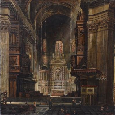 Lot 15 - Thomas Prytherch (1864-1926) The Interior of St Pauls Cathedral